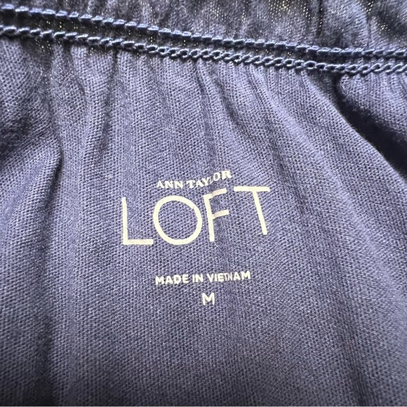 LOFT Scoop Neck Sleeveless Shirt Tank Top Blue Medium - Picture 5 of 5